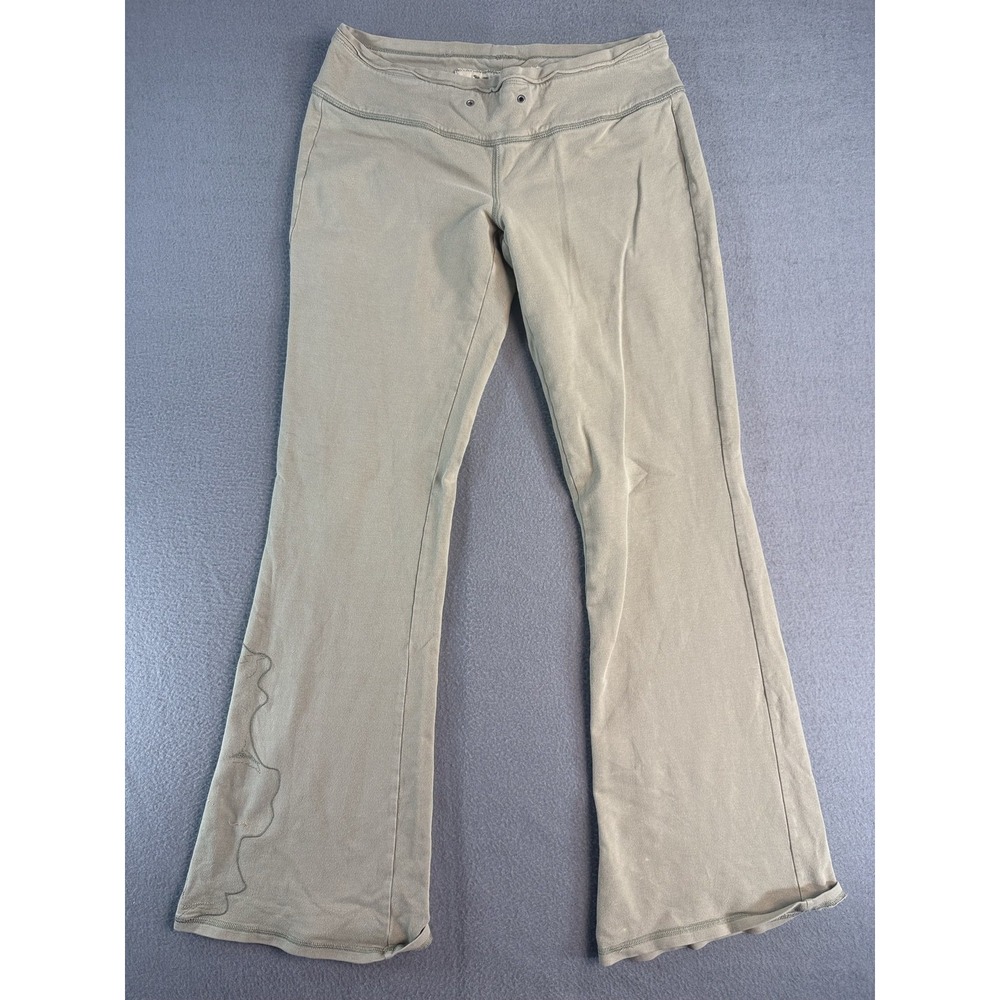 Vintage Da-Nang Sweatpants Womens 28 Green Jersey Flare Embroidered Stretch